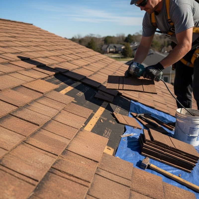 Hip Roof Shingle Repair